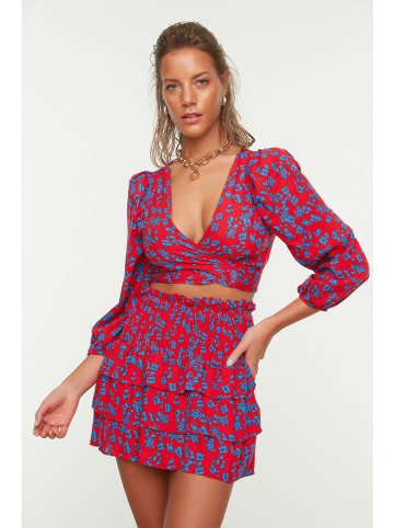 trendyol 2-delige outfit rood/blauw