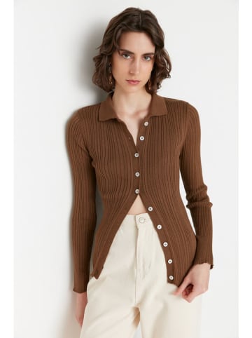 trendyol Cardigan in Hellbraun