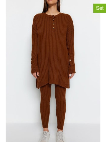trendyol 2tlg. Outfit in Cognac