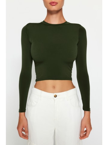 trendyol Koszulka w kolorze khaki