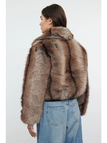 trendyol Kurtka pluszowa w kolorze brązowym