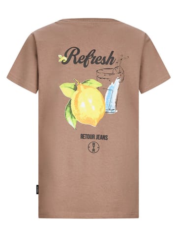 Retour Koszulka "Raoul" w kolorze jasnobrązowym