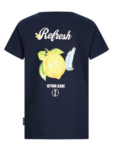 Retour Shirt "Raoul" donkerblauw