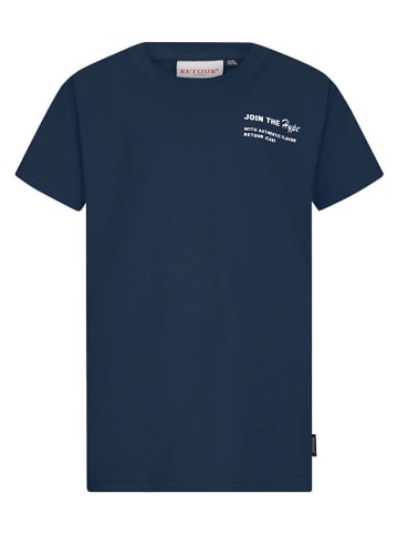 Retour Shirt "Leandro" donkerblauw