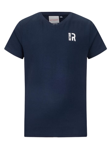 Retour Shirt "Siebe" donkerblauw