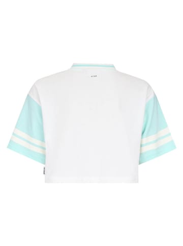 Retour Koszulka "Drancy" w kolorze biało-turkusowym