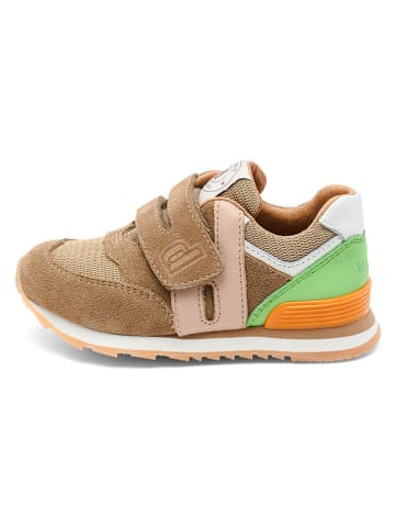 bisgaard Leder-Sneakers "Winston" in Hellbraun