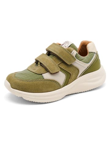 bisgaard Leder-Sneakers "Yuki" in Khaki