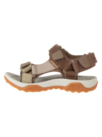 bisgaard Leder-Sandalen in Braun/ Khaki