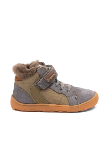 bisgaard Leren barefootschoenen "Rafael" grijs/kaki