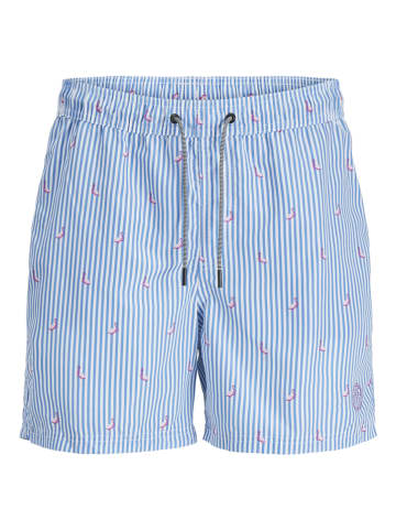 JACK & JONES Junior Szorty kąpielowe "Aruba" w kolorze błękitno-białym