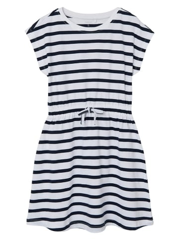 name it Jurk "Mie" wit/donkerblauw