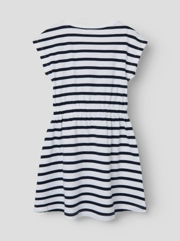 name it Jurk "Mie" wit/donkerblauw