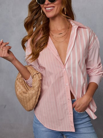 LA Angels Bluse in Rosa/ Weiß