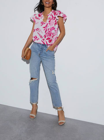 LA Angels Bluse in Creme/ Pink