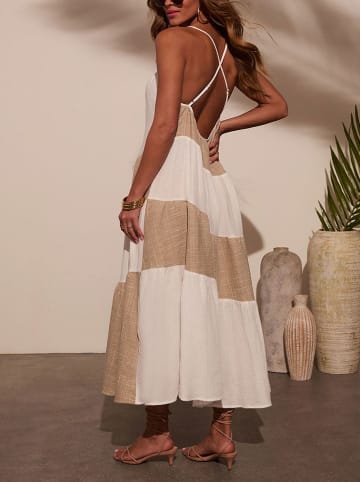 LA Angels Kleid in Beige/ Weiß