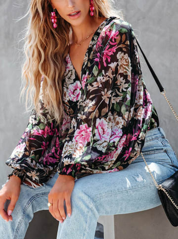 LA Angels Bluse in Schwarz/ Pink