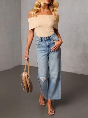 LA Angels Strickbluse in Beige