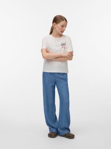 Vero Moda Girl Spodnie "Bree" w kolorze niebieskim