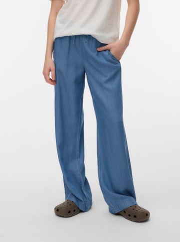 Vero Moda Girl Spodnie "Bree" w kolorze niebieskim