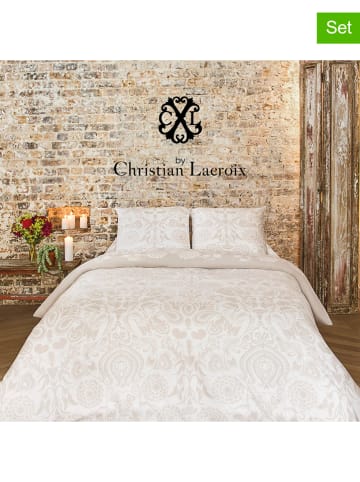 CXL by Christian Lacroix 2-delige satijnen beddengoedset beige