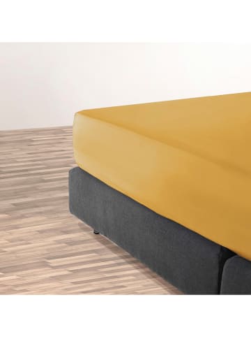 CXL by Christian Lacroix Satin-Spannbettlaken in Gelb