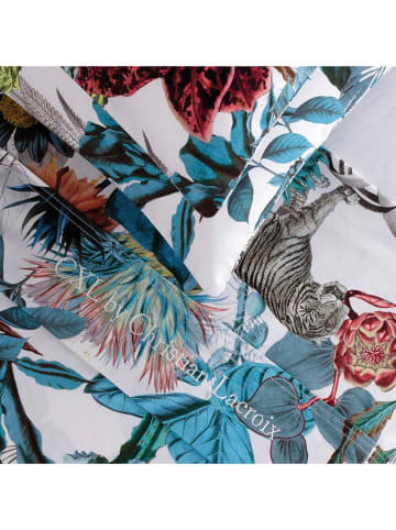 CXL by Christian Lacroix 4-częściowy zestaw satynowy w kolorze biało-niebieskim ze wzorem