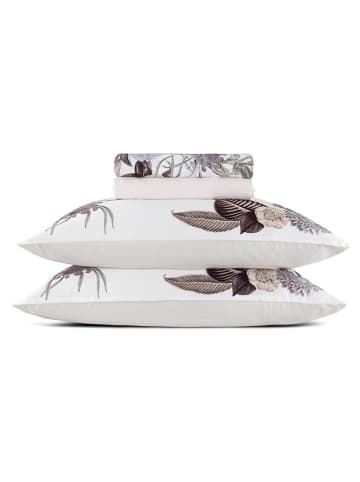 CXL by Christian Lacroix 4-delige set: satijnen bedlakens en kussenslopen crème/lichtbruin