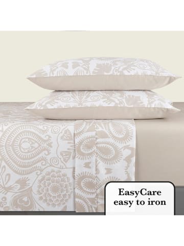 CXL by Christian Lacroix 4-delige set: satijnen bedlakens en kussenslopen beige