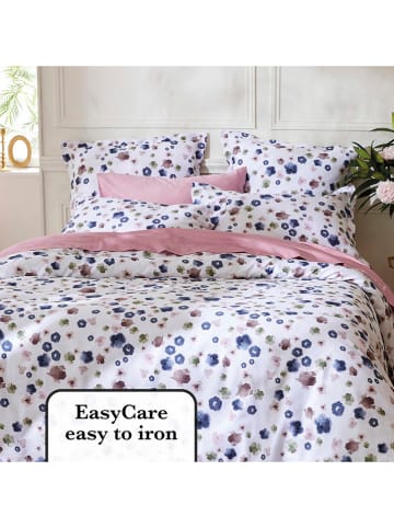 CXL by Christian Lacroix Satin-Kissenbezug in Weiß/ Dunkelblau/ Khaki