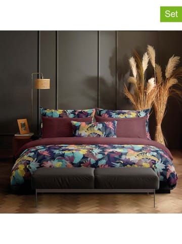 CXL by Christian Lacroix 2er-Set: Satin-Kissenbezüge in Lila/ Bunt