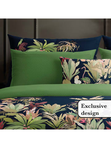 CXL by Christian Lacroix 2-delige set: satijnen kussenslopen groen/donkerblauw