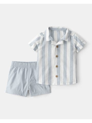 carter's 2-delige outfit grijs/wit