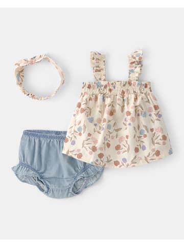 carter's 3-delige outfit beige/lichtblauw