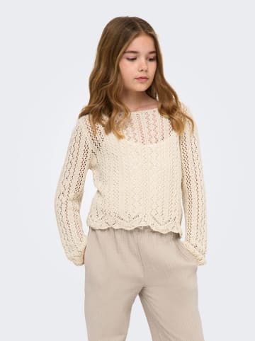 KIDS ONLY Sweter "Nola" w kolorze beżowym