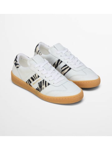 Marc O'Polo Shoes Leder-Sneakers in Weiß/ Schwarz