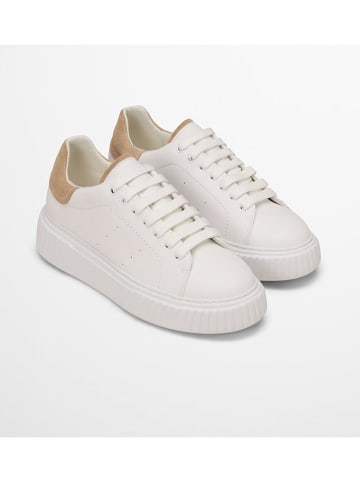 Marc O'Polo Shoes Leren sneakers wit/beige