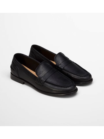 Marc O'Polo Shoes Skórzane mokasyny w kolorze czarnym