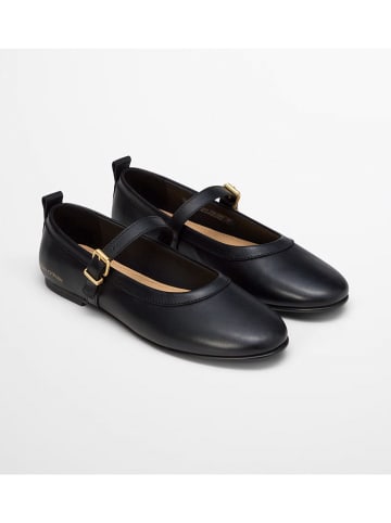 Marc O'Polo Shoes Leder-Spangenballerinas in Schwarz