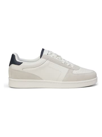 Marc O´Polo Leder-Sneakers in Weiß/ Dunkelblau