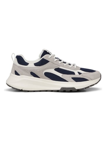 Marc O'Polo Shoes Leren sneakers donkerblauw/beige