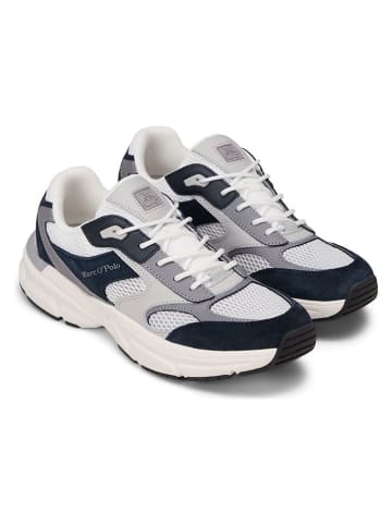 Marc O'Polo Shoes Skórzane sneakersy w kolorze granatowo-szarym