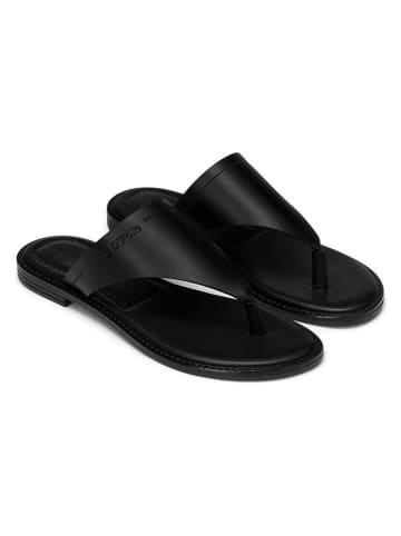 Marc O'Polo Shoes Skórzane japonki w kolorze czarnym