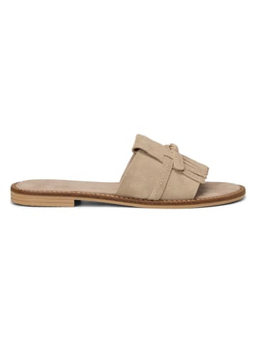 Marc O'Polo Shoes Leder-Pantoletten in Beige