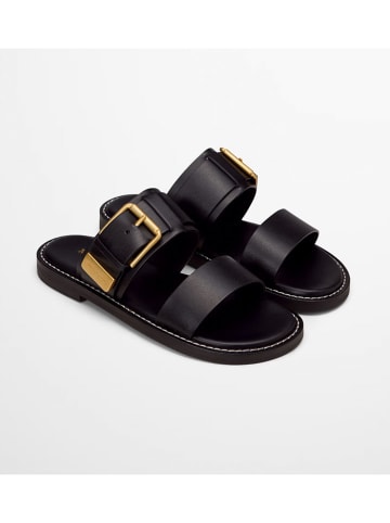 Marc O'Polo Shoes Skórzane klapki w kolorze czarnym