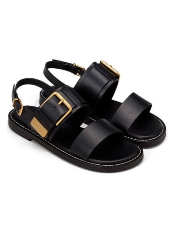Marc O'Polo Shoes Leder-Sandalen in Schwarz