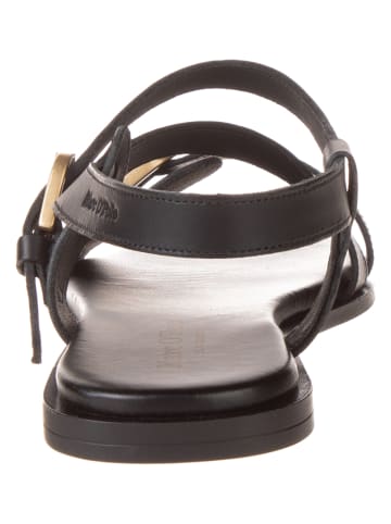 Marc O'Polo Shoes Leder-Sandalen in Schwarz