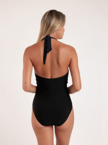 admas Badeanzug in Schwarz/ Gold