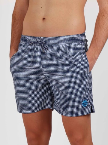 admas Zwemshort blauw/wit