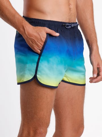 admas Badeshorts in Gelb/ Hellblau/ Dunkleblau